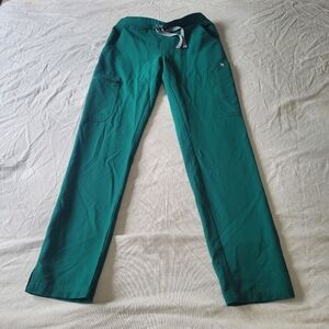 Figs Yola High Waisted Skinny  Scrub Pants Womens XXS Green Medical Dental Nurse